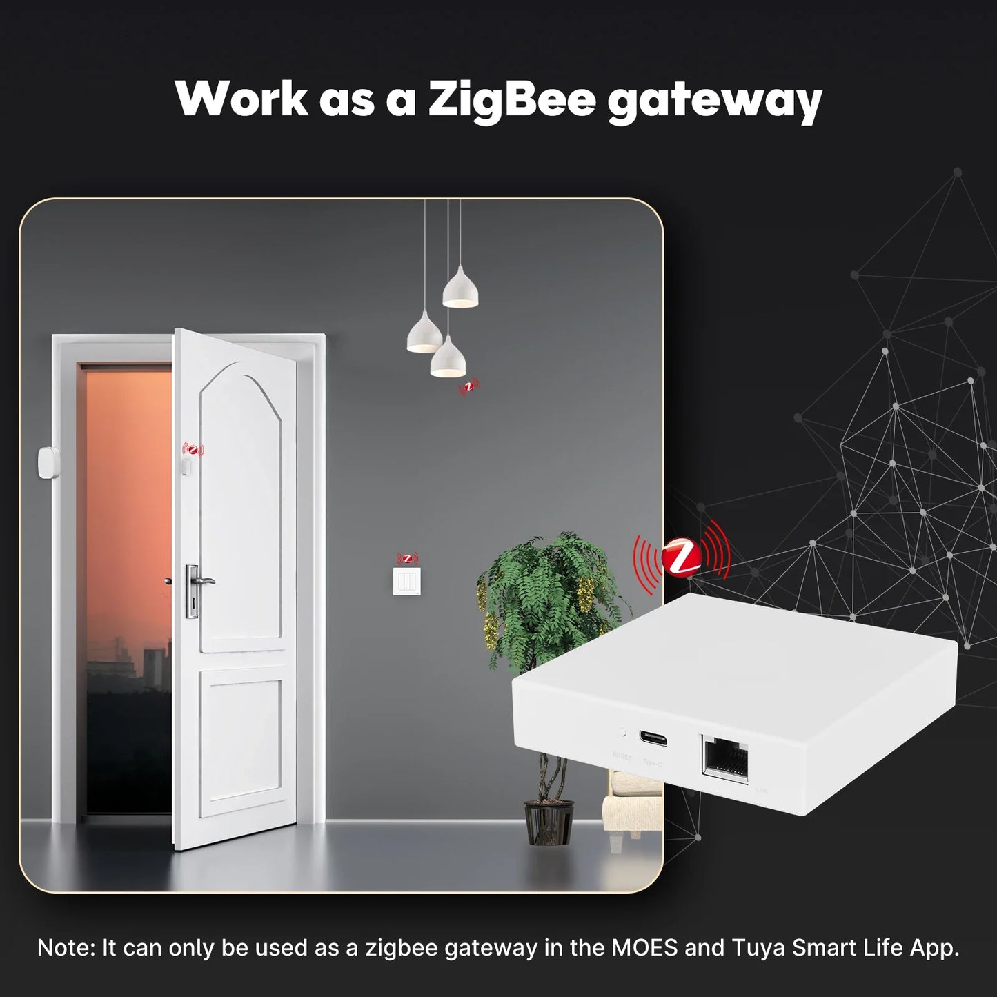 MOES Tuya Zigbee Matter Thread Gateway – Smart Home Bridge & Hub