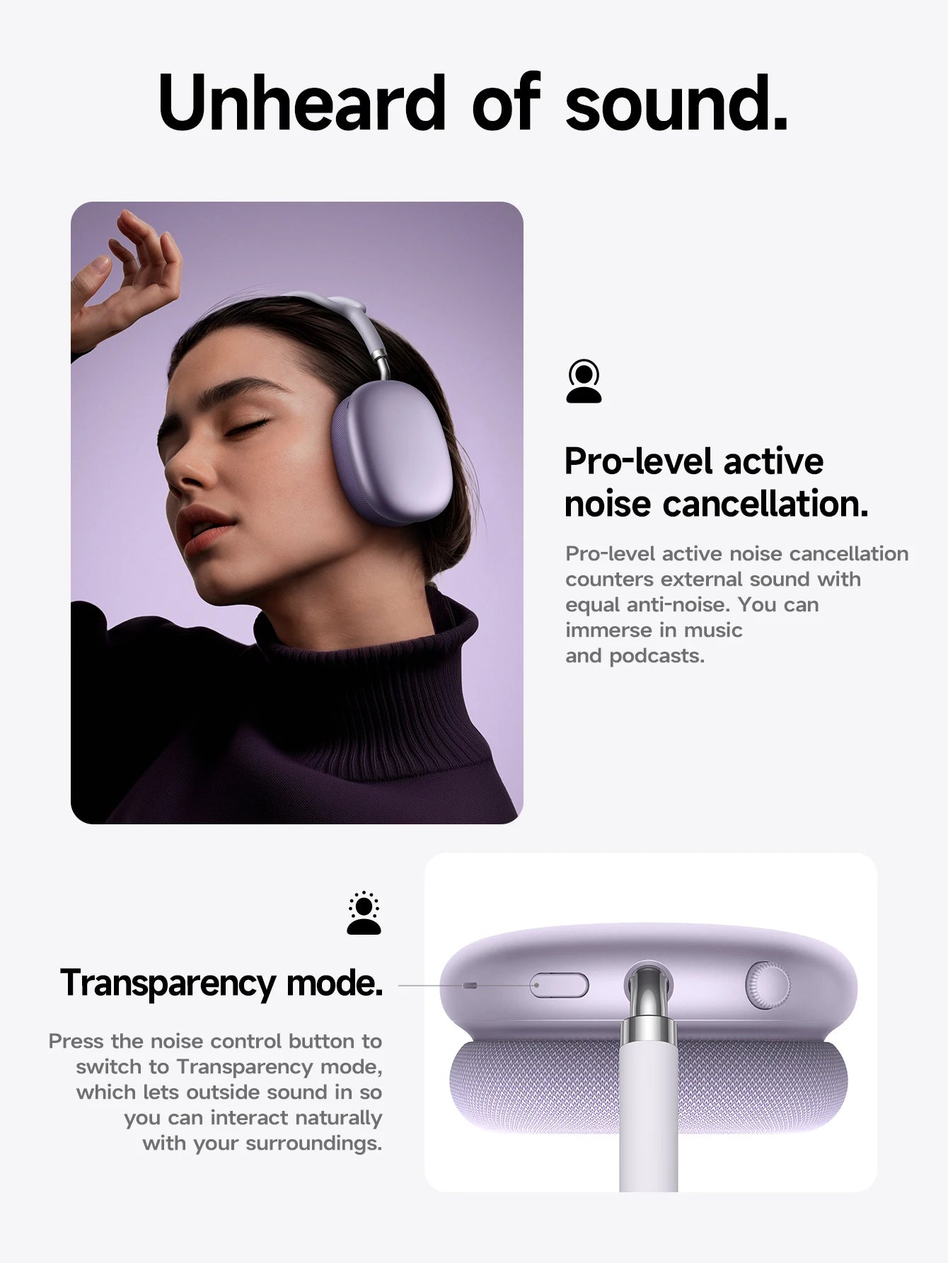 HOCO W65 Plus ANC Noise Reduction Bluetooth Headphones: