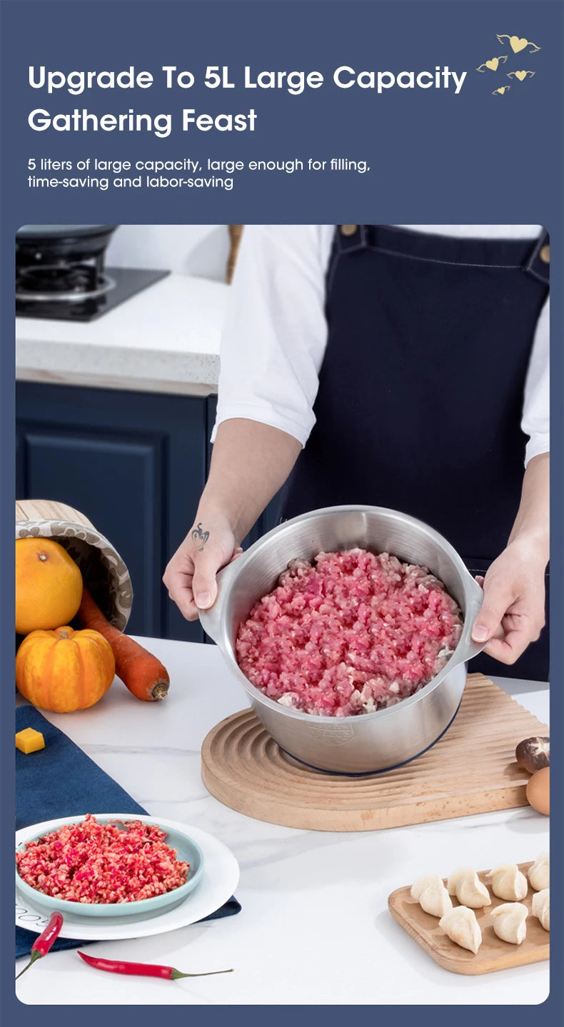 5L Electric Meat Grinder & Food Chopper