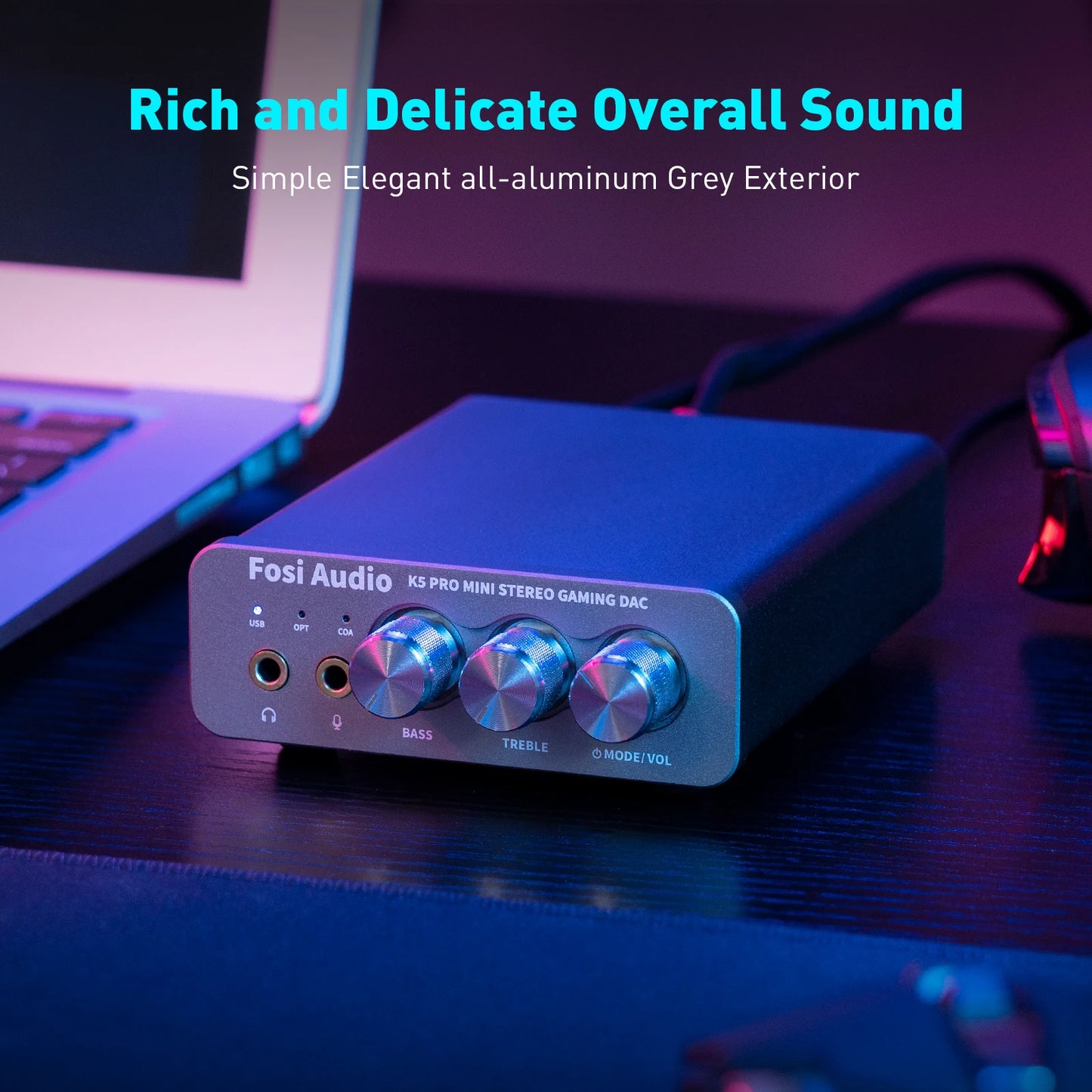 Fosi Audio K5 PRO USB Gaming DAC & Amp