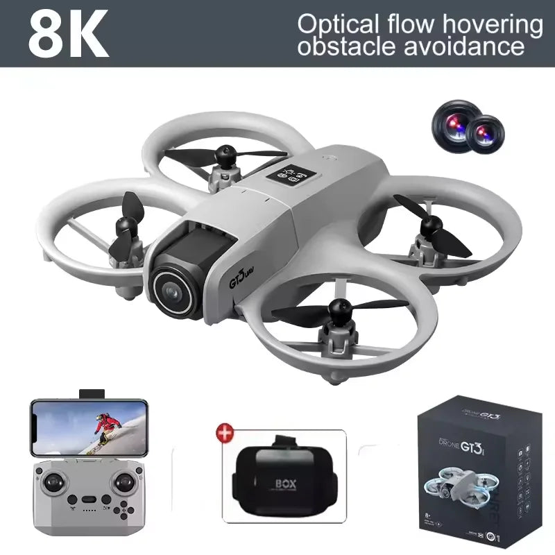 NEW Drones GT3 GPS 8K Professional HD 180° Dual Cameras 5G WIFI Brushless Motors Obstacle Avoidance FPV Foldable Quadcopter Toys