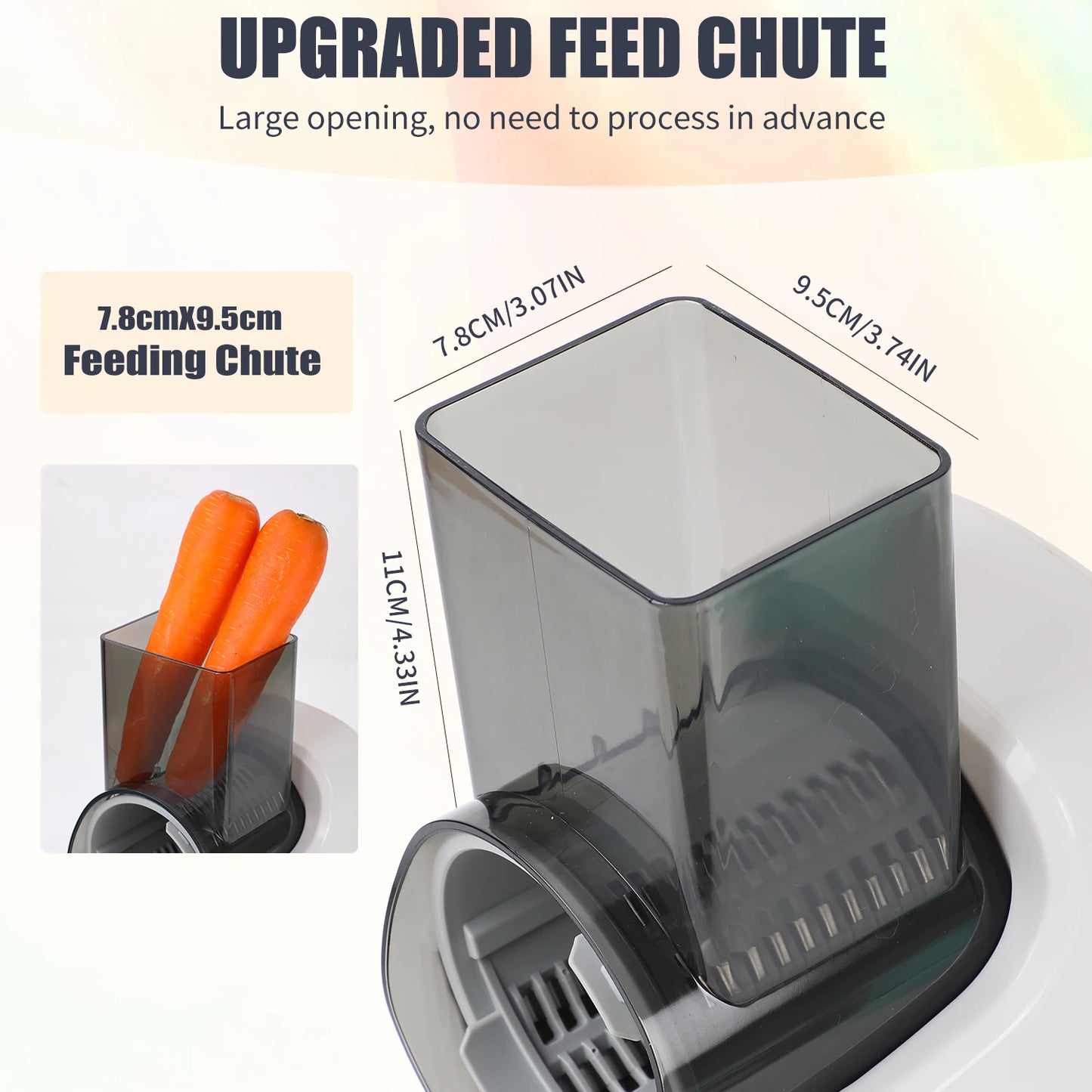 Electric Cheese Grater & Vegetable Slicer – 4-in-1 Salad Maker & Food Processor