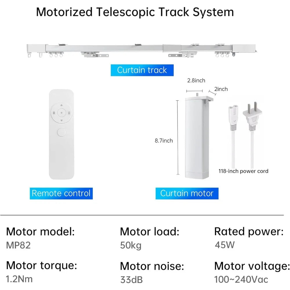 Smart Ceiling-Mounted Electric Curtain System