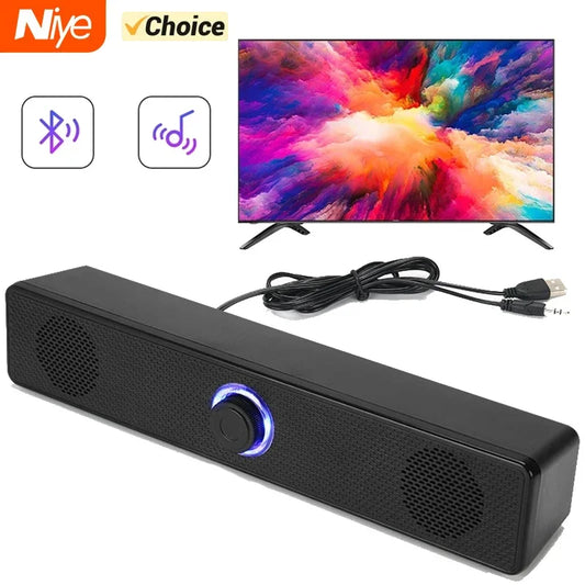 PC Bluetooth Soundbar Speaker – Wired & Wireless
