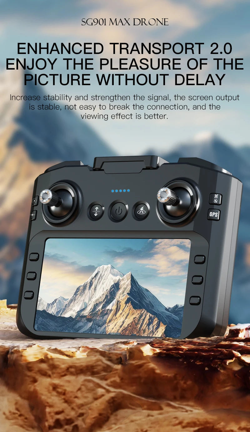 Mini Drone Professional GPS HD Camera Drones 5G WIFI FPV Video 4k UAV 4.5 inch large screen remote control RC Dron SG109 PRO MAX