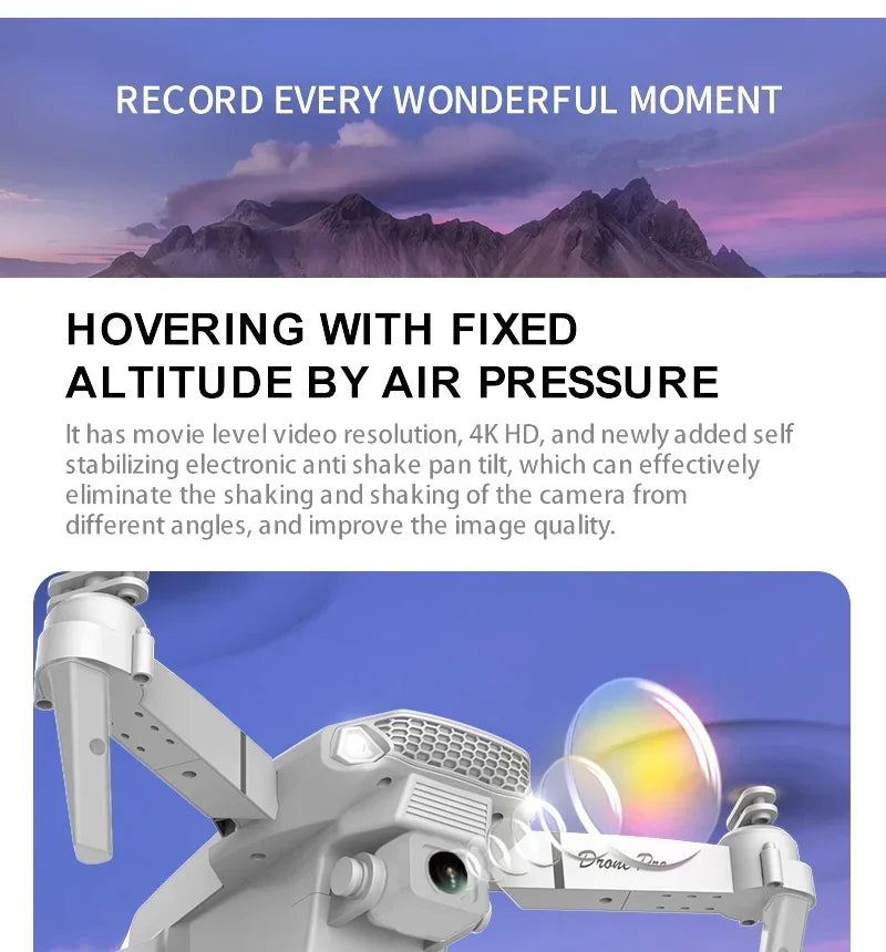E88 Pro 4K Dual Camera Foldable RC Drone
