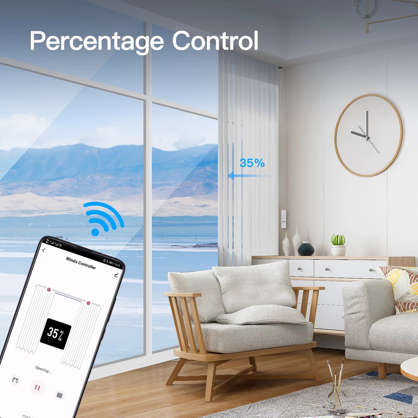 MOES Tuya WiFi Smart Motor Electric Chain Roller Blinds Shade Shutter Drive RF Remote Kit Smart Life App via Alexa/Google Info Draft