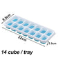 Silicone Ice Cube Tray with Lid – 14 Square Cubes