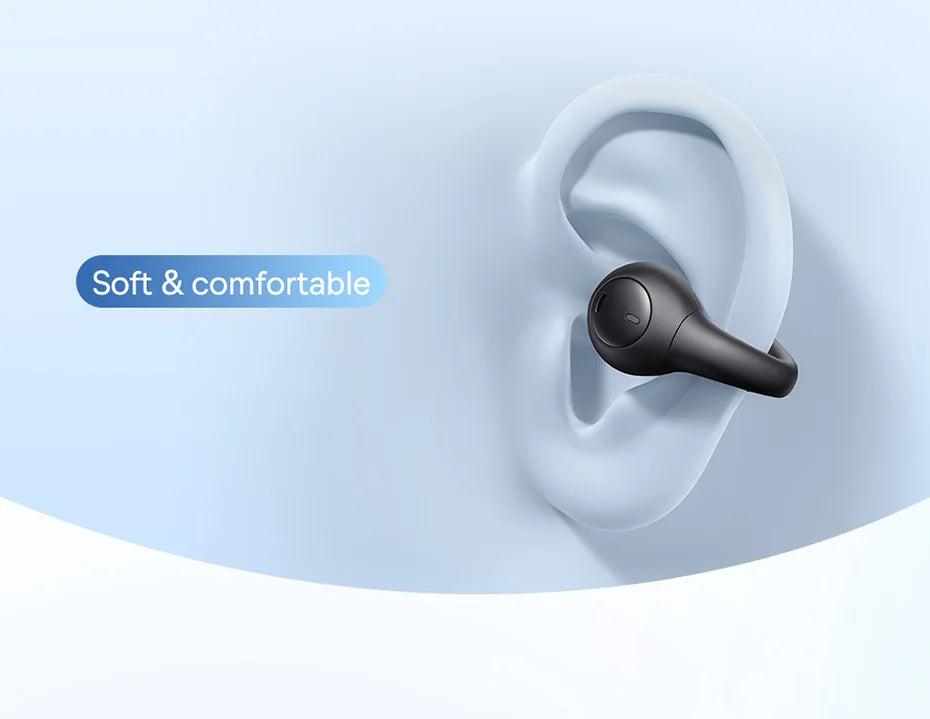 Baseus AirGo AS01 Ear Clip Bluetooth 5.3 Wireless Earphones – 2-Mic ENC Noise Reduction Sports Headphones
