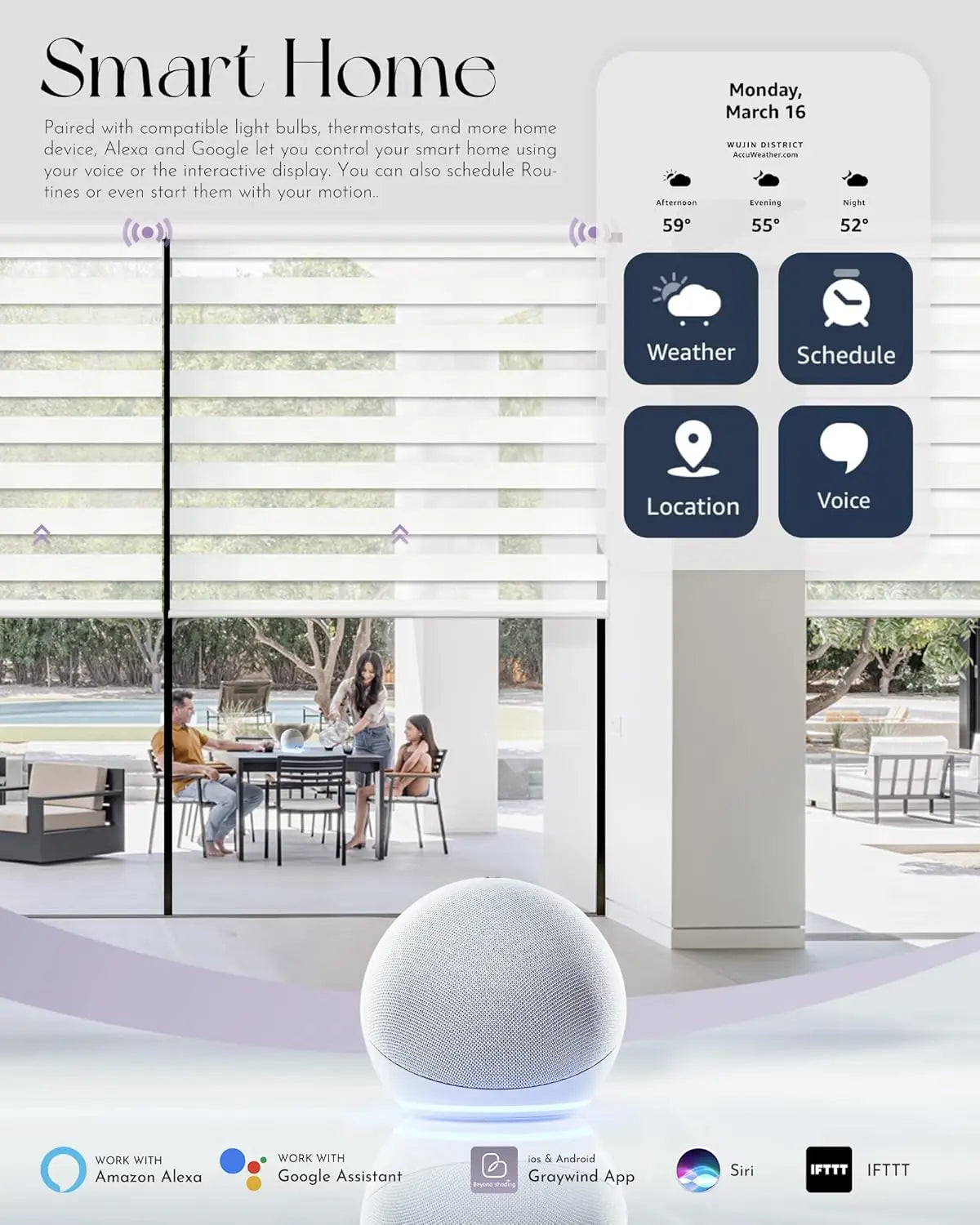 Smart Motorized Zebra Blinds – WiFi Compatible