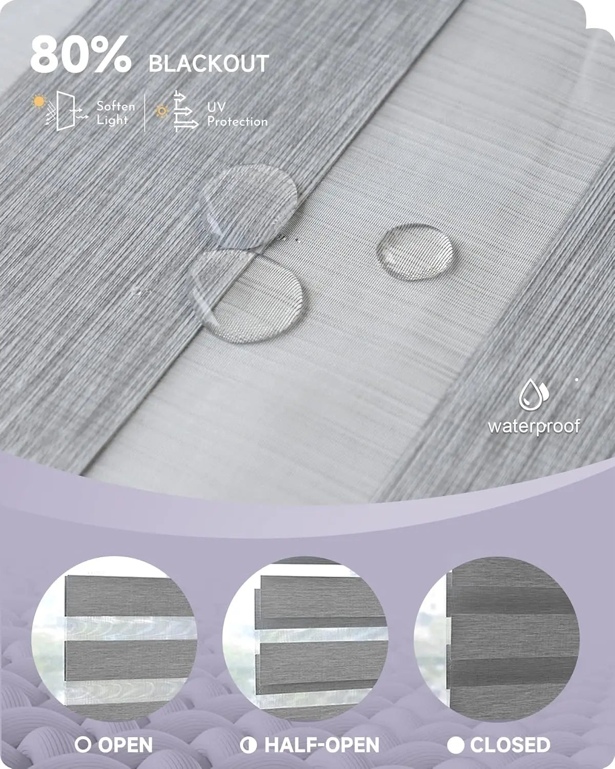 Smart Motorized Zebra Blinds – WiFi Compatible