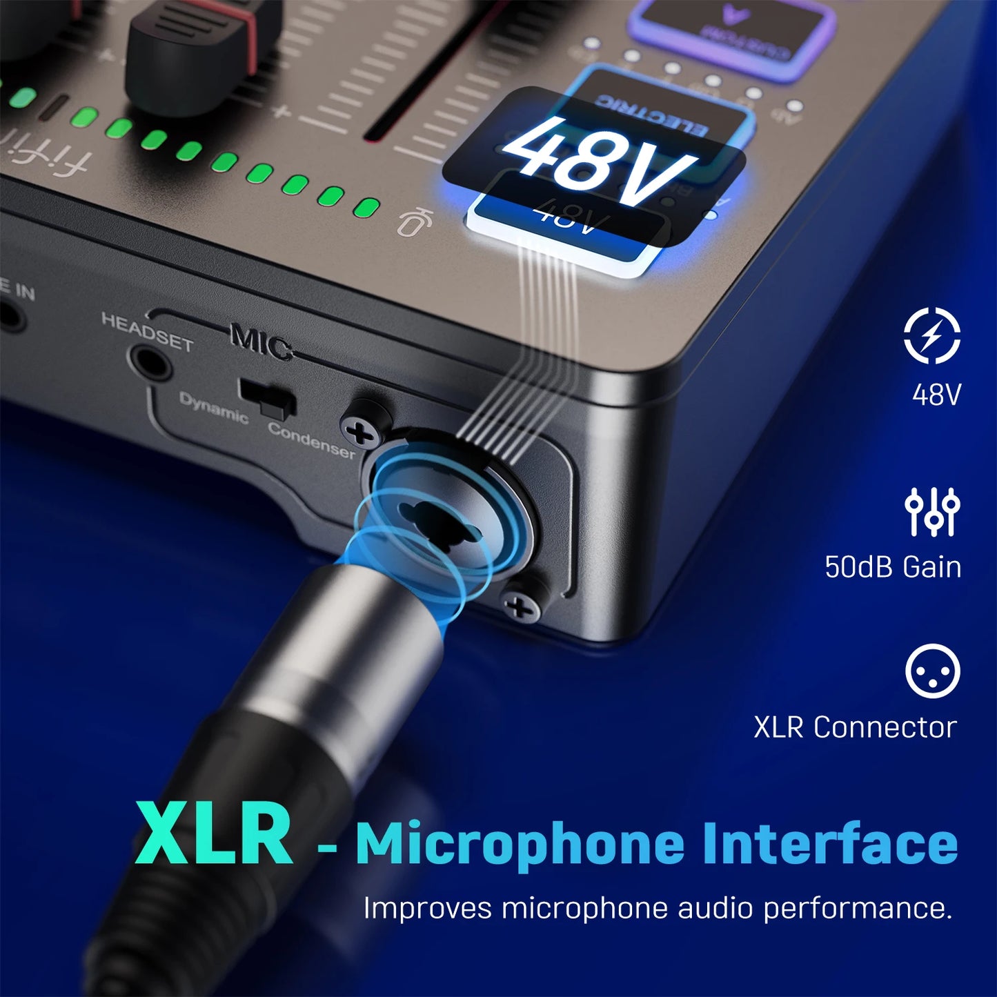 FIFINE SC3 4‑Channel RGB Gaming Mixer