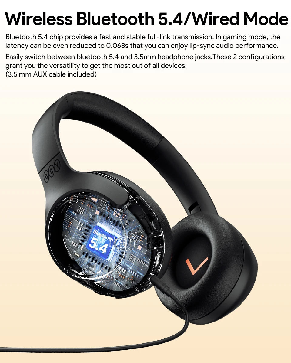 QCY H3 ANC Bluetooth 5.4 Wireless Headphones