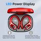 Wireless Earbuds For Running Sports Wireless Earphones With Earhooks, Dual-LED Display,Noise Cancelling Sports Headphones