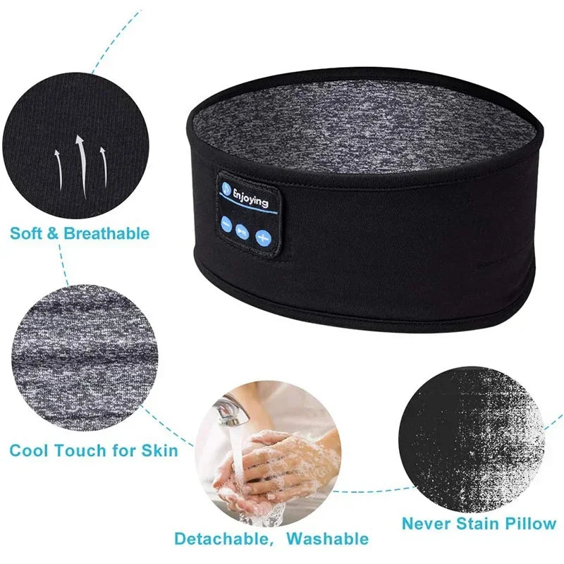Bluetooth Headband Headphones with Sleep Eye Mask
