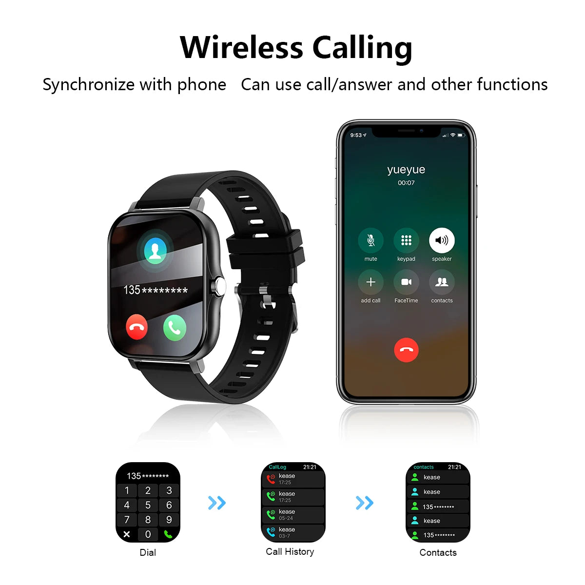 Wireless Calling Smartwatch with Sport Mode