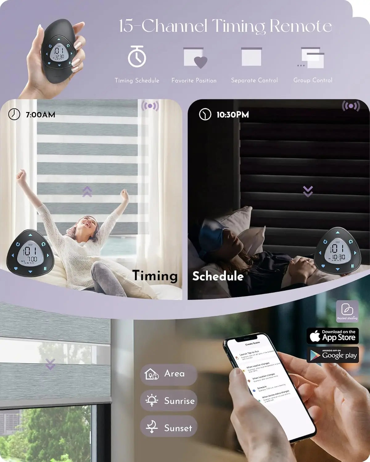 Smart Motorized Zebra Blinds – WiFi Compatible