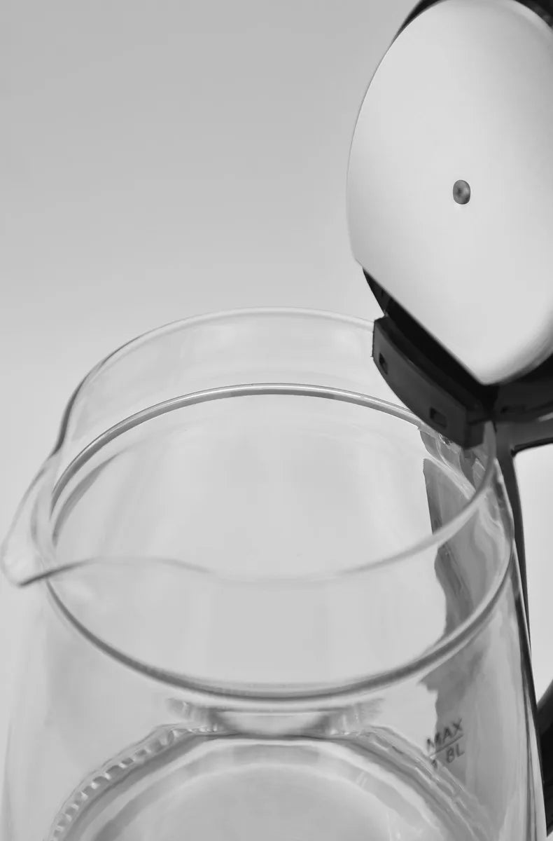 1.8L Electric Kettle Stainless Steel Double Layer Glass Health Preserving Pot Electric Water Heater with Blue Led Light Kitchen