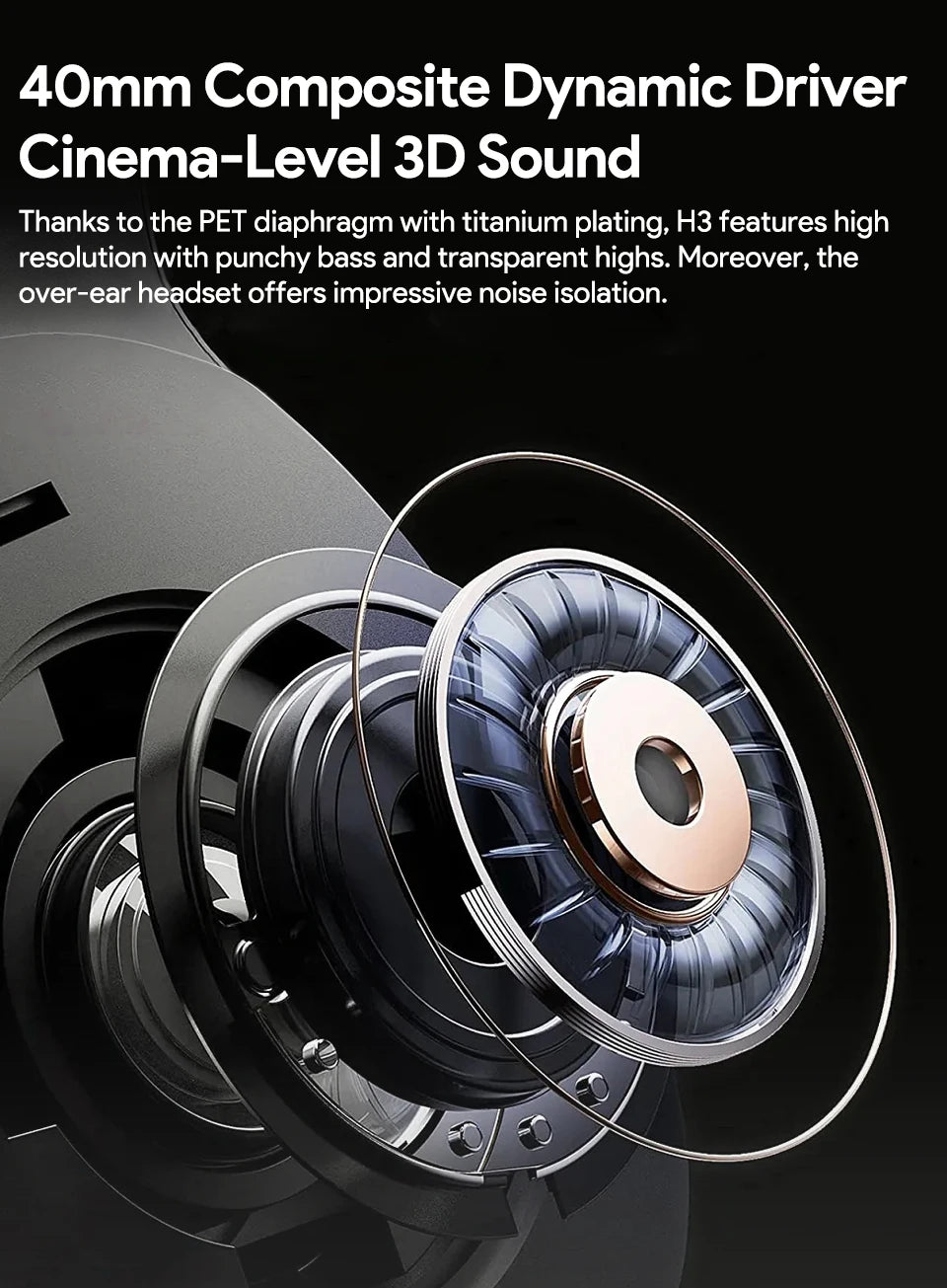 QCY H3 ANC Bluetooth 5.4 Wireless Headphones