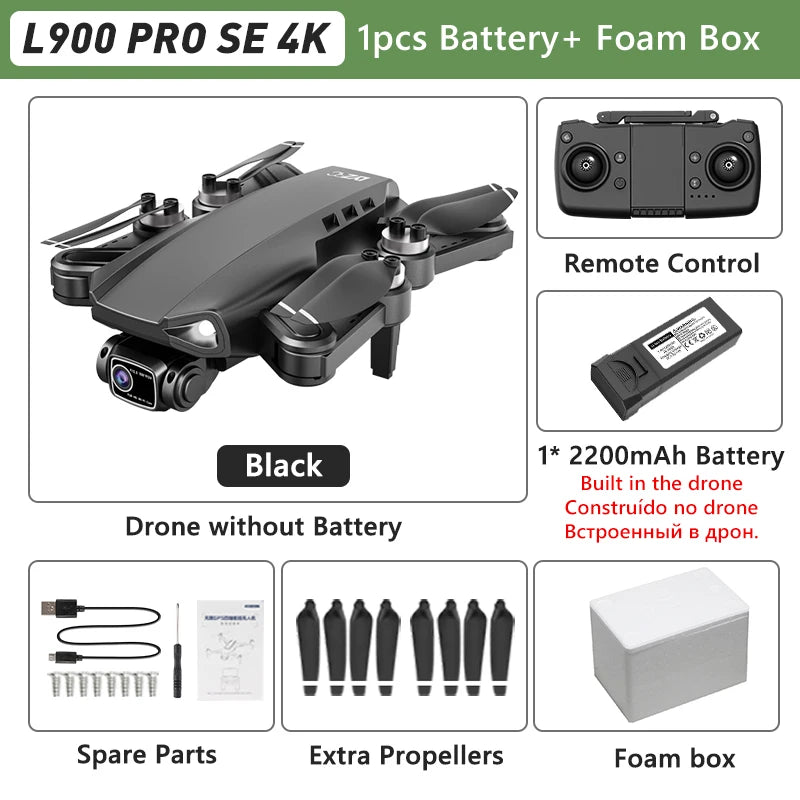 🚁 LYZRC L900 PRO GPS Drone – 4K HD Dual Camera | Foldable 5G WiFi FPV Quadcopter