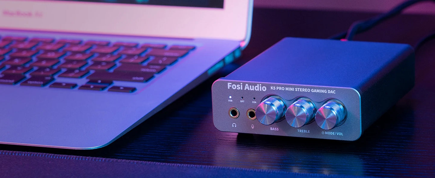 Fosi Audio K5 PRO USB Gaming DAC & Amp