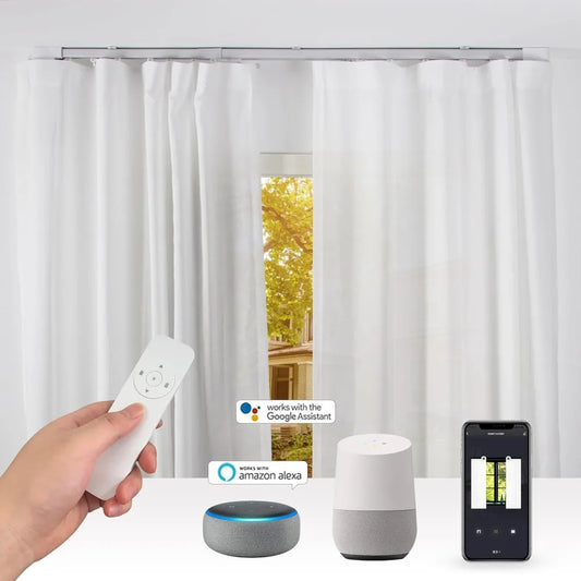 Smart Ceiling-Mounted Electric Curtain System