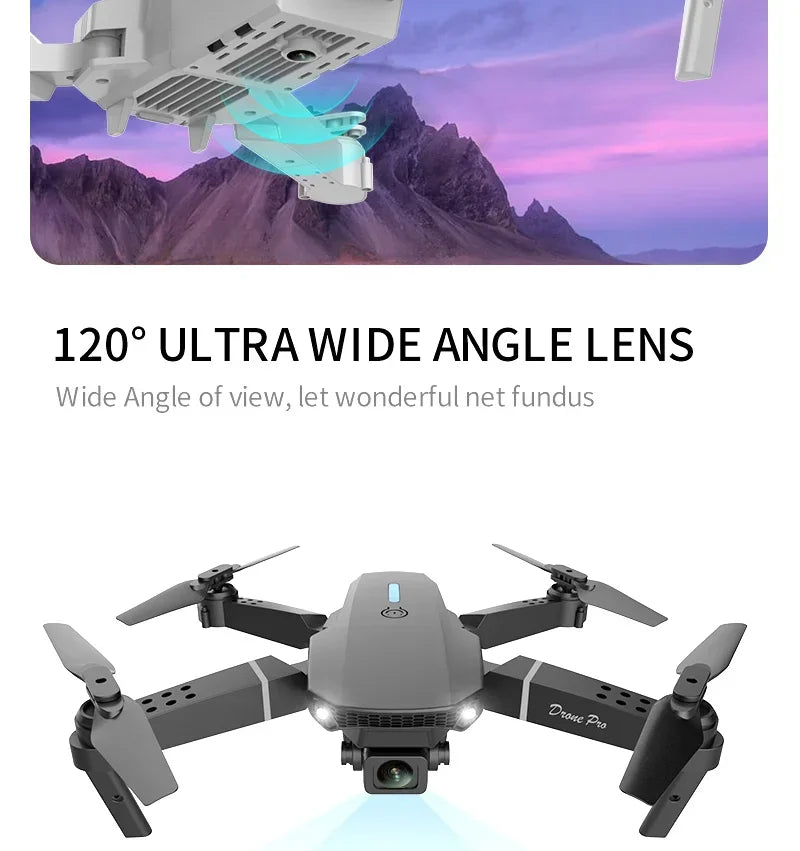 E88 Pro 4K Dual Camera Foldable RC Drone