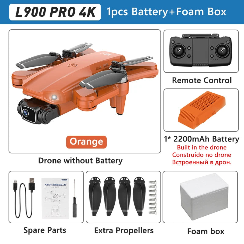 🚁 LYZRC L900 PRO GPS Drone – 4K HD Dual Camera | Foldable 5G WiFi FPV Quadcopter