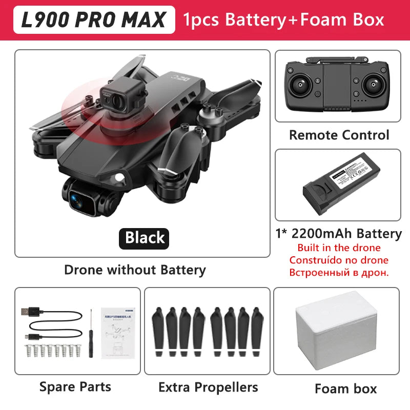 🚁 LYZRC L900 PRO GPS Drone – 4K HD Dual Camera | Foldable 5G WiFi FPV Quadcopter