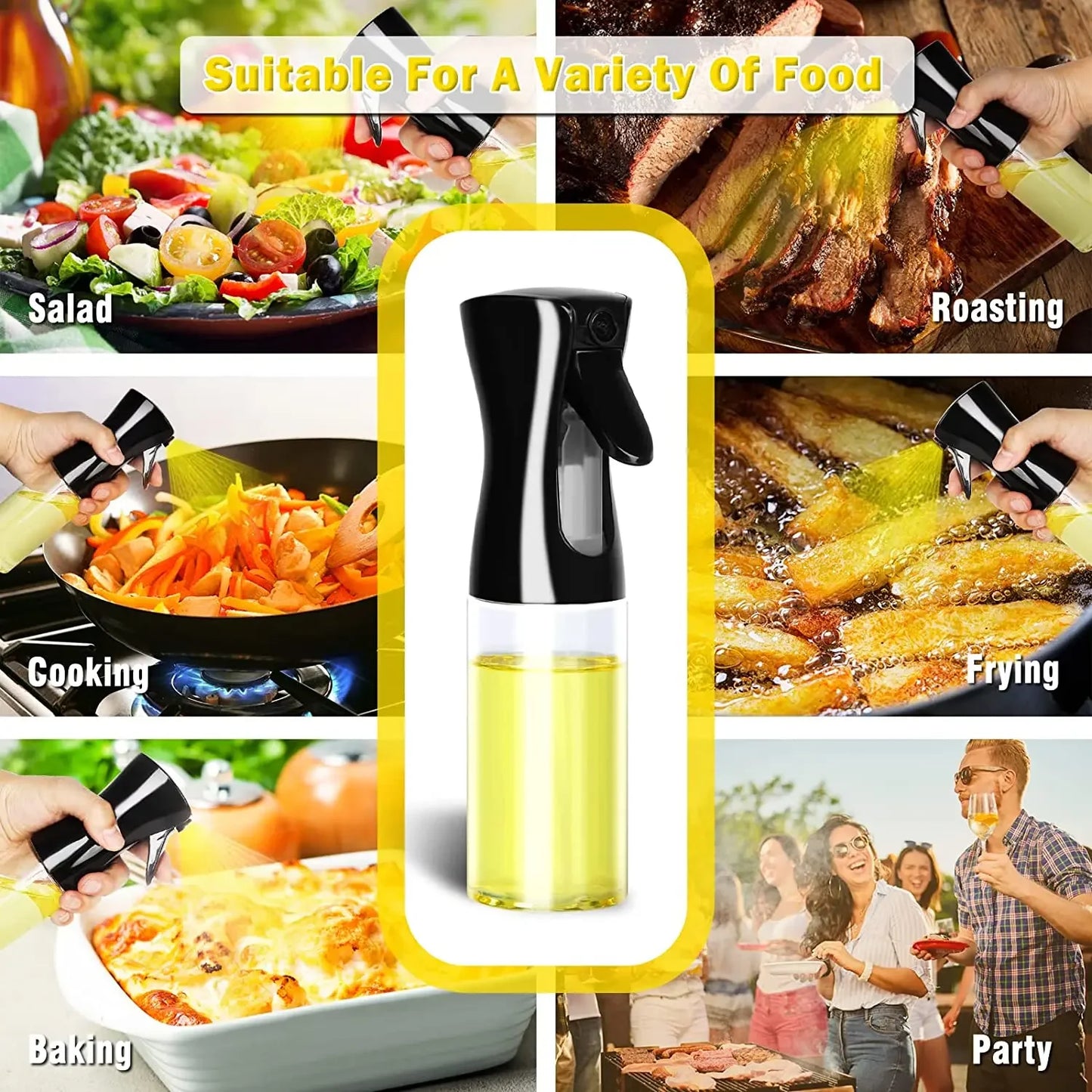 Oil Spray Dispenser Bottle for Kitchen & Outdoor Use
