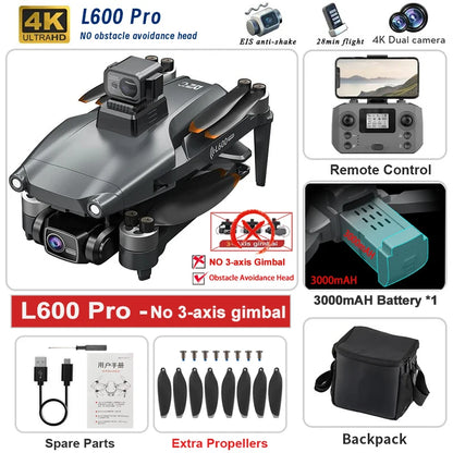 L600 PRO MAX 2025 GPS 4K Dual-Camera Drone