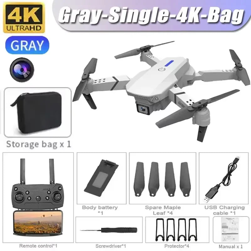 🚁 Professional E88 Drone – 4K Wide-Angle Camera | Foldable RC FPV Quadrotor