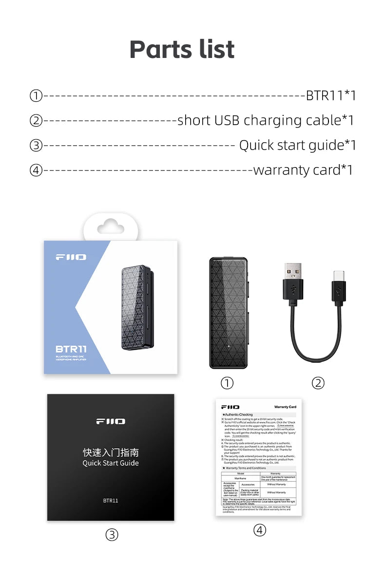 🎧 FiiO BTR11 Bluetooth 5.3 Receiver – LDAC Wireless Audio Amplifier with 3.5mm Output