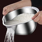 🍚 Rice Washer Strainer Bowl – Stainless Steel 304 Multipurpose Kitchen Tool