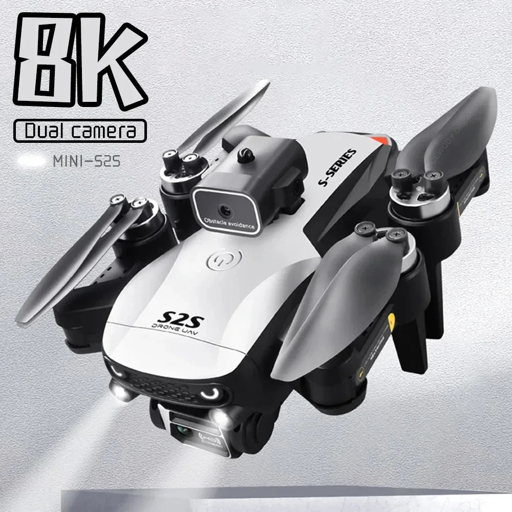 🚁 S2S Mini Drone – 4K/8K HD Camera | Foldable RC Quadcopter with Obstacle Avoidance