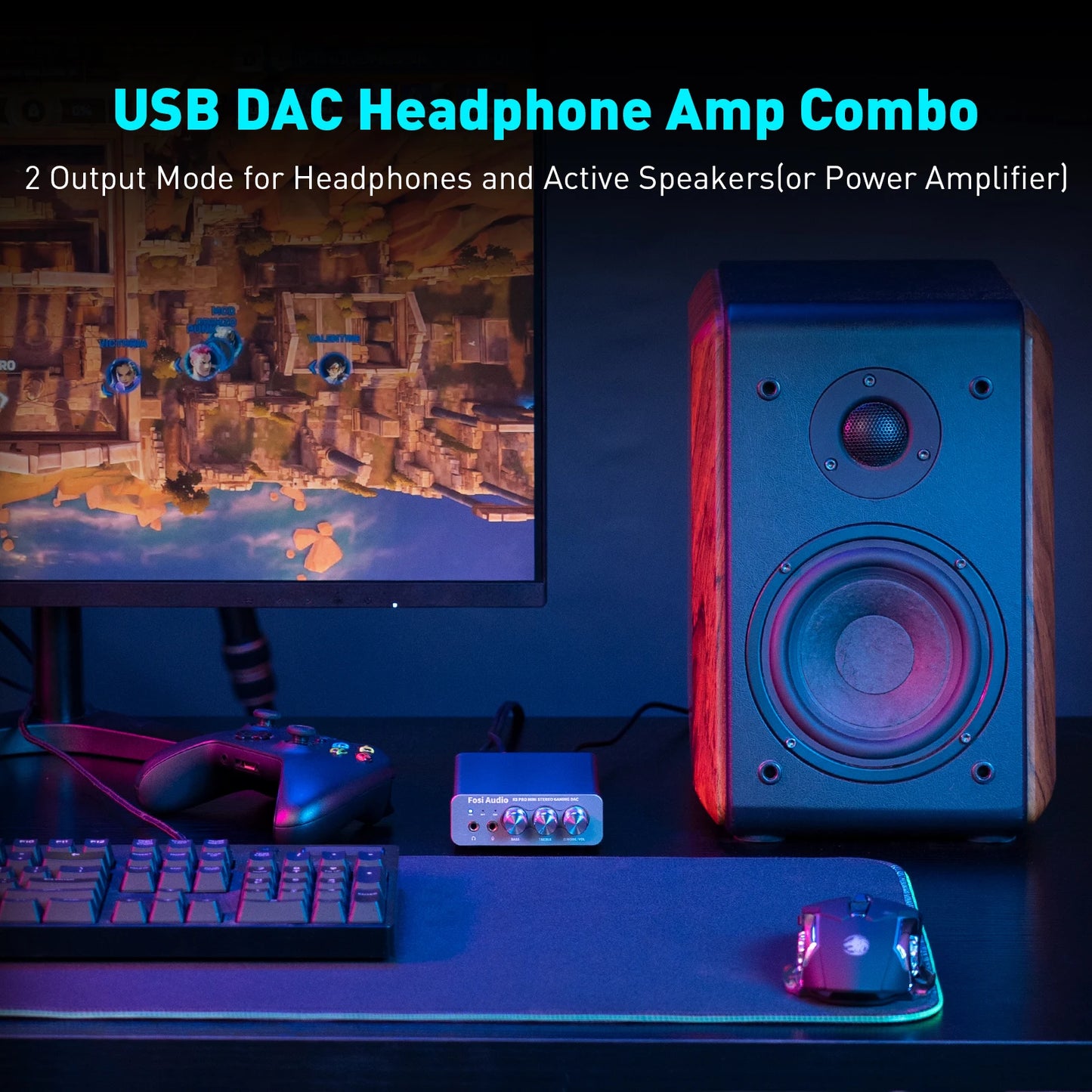 Fosi Audio K5 PRO USB Gaming DAC & Amp