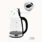 1.8L Electric Kettle Stainless Steel Double Layer Glass Health Preserving Pot Electric Water Heater with Blue Led Light Kitchen