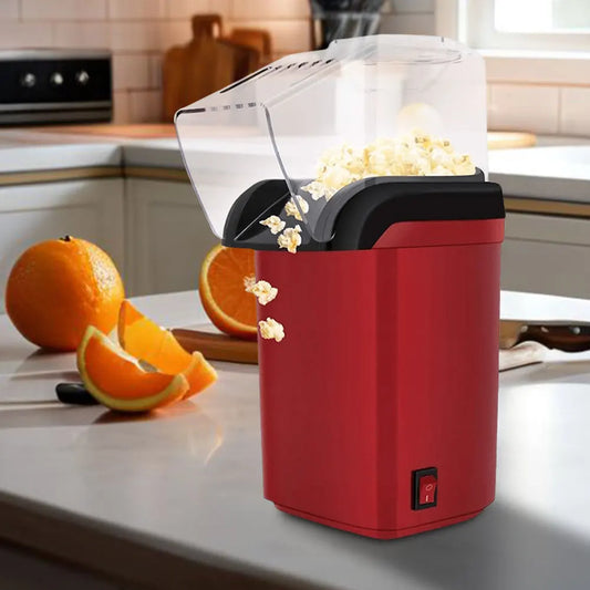 Automatic Popcorn Machine – Electric Air Popper for Home Kitchen