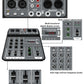 4-Channel USB Audio Mixer with Bluetooth & Phantom Power