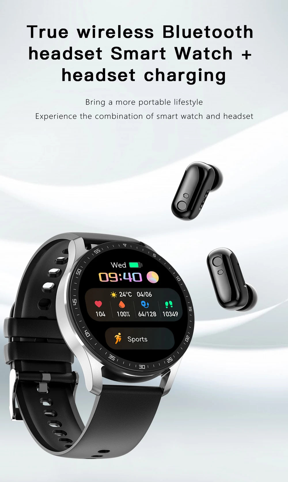 X7 2-in-1 Smartwatch with Earbuds