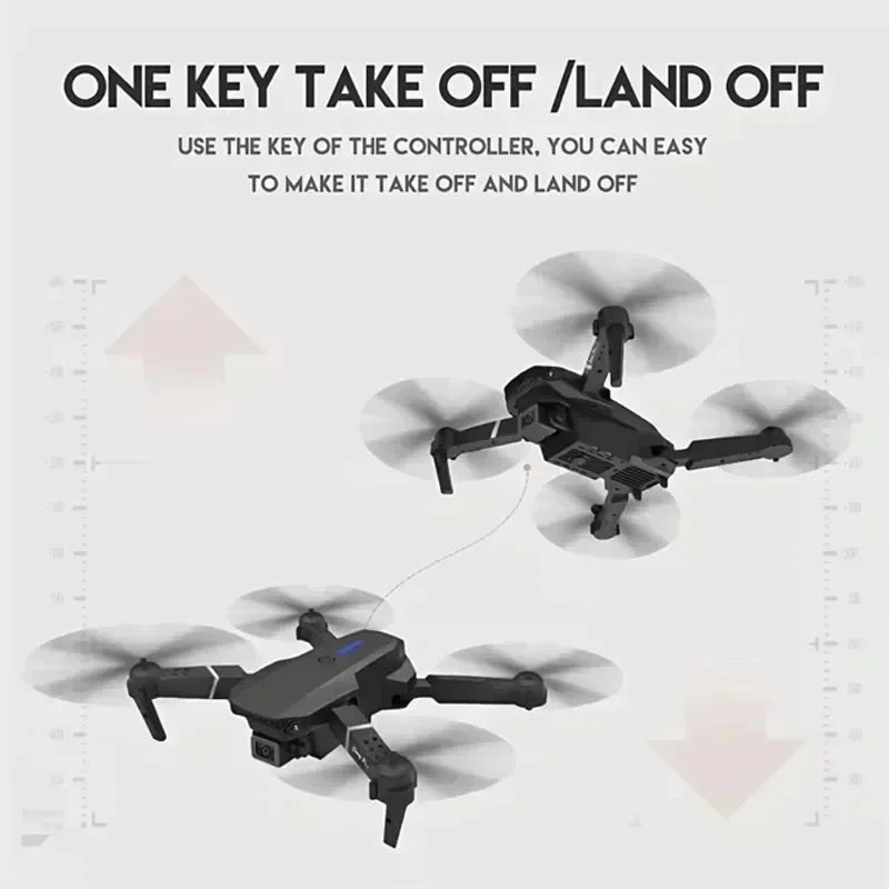🚁 Professional E88 Drone – 4K Wide-Angle Camera | Foldable RC FPV Quadrotor