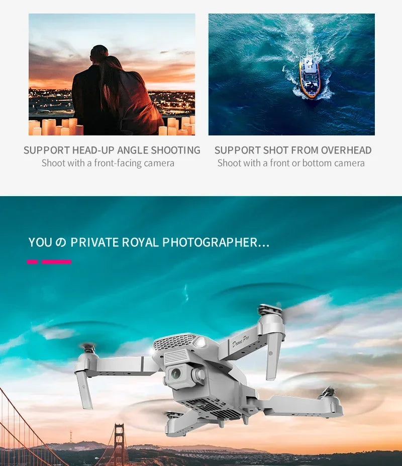 E88 Pro 4K Dual Camera Foldable RC Drone