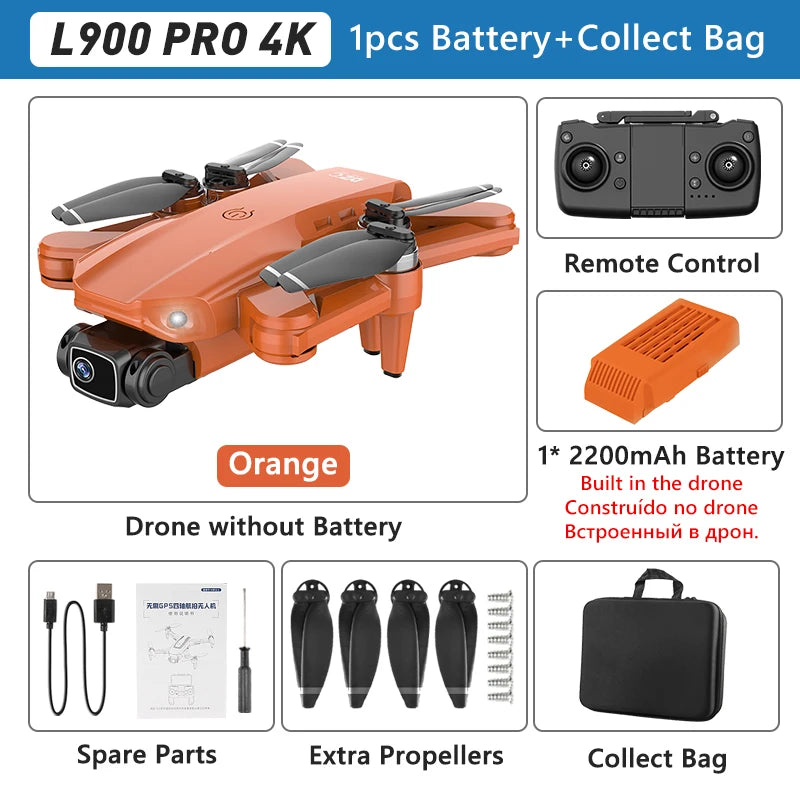🚁 LYZRC L900 PRO GPS Drone – 4K HD Dual Camera | Foldable 5G WiFi FPV Quadcopter