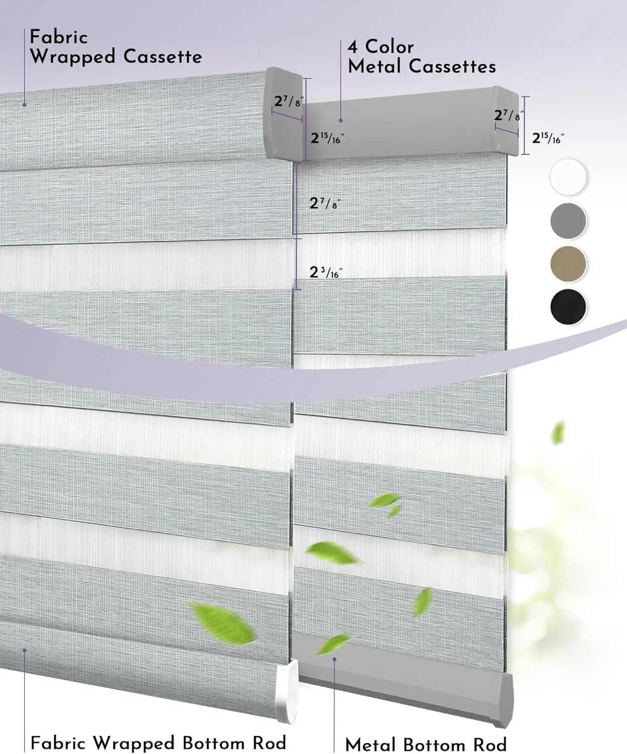 Smart Motorized Zebra Blinds – WiFi Compatible