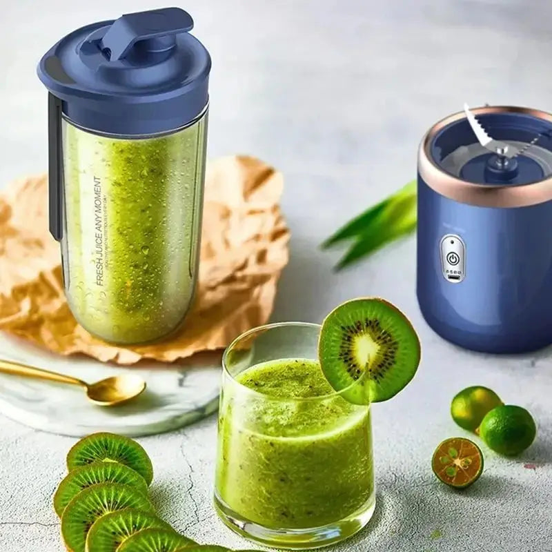 Portable Juicer Cup – USB Rechargeable 6-Blade Smoothie Blender Bottle