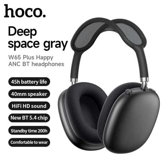 HOCO W65 Plus ANC Noise Reduction Bluetooth Headphones: