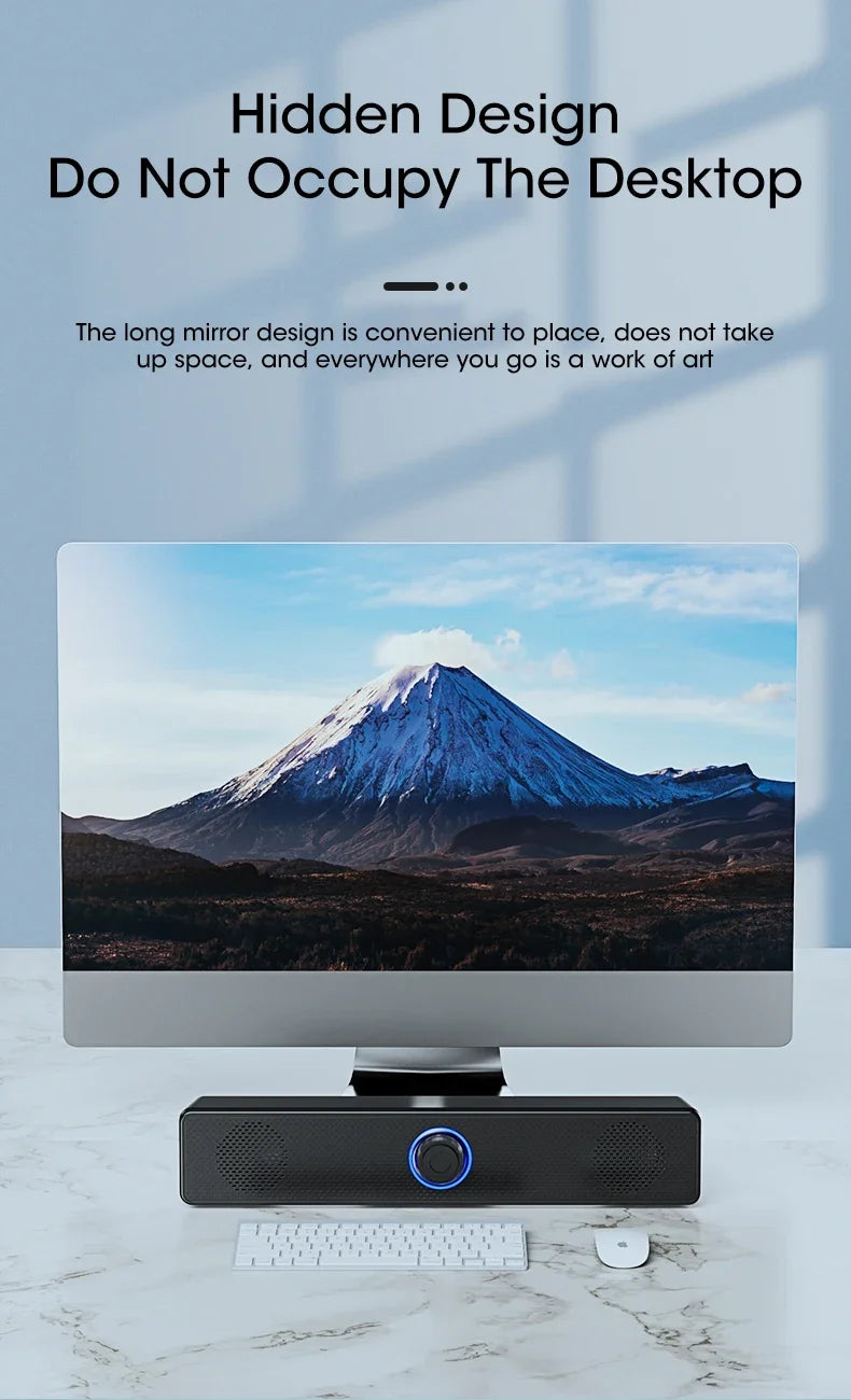 PC Bluetooth Soundbar Speaker – Wired & Wireless