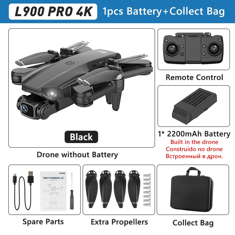 🚁 LYZRC L900 PRO GPS Drone – 4K HD Dual Camera | Foldable 5G WiFi FPV Quadcopter