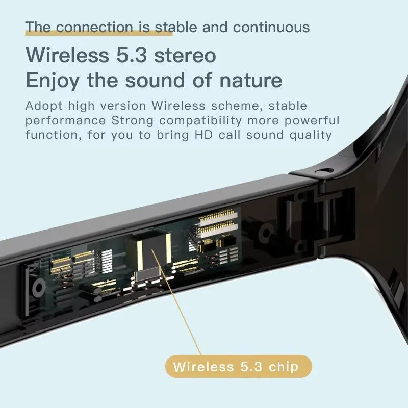 Smart Bluetooth 5.3 Sunglasses with Headphones