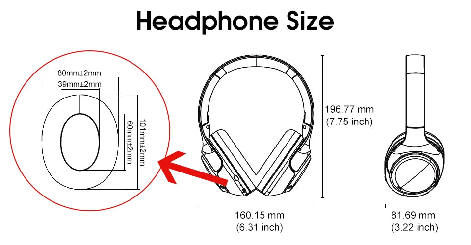 QCY H3 ANC Bluetooth 5.4 Wireless Headphones